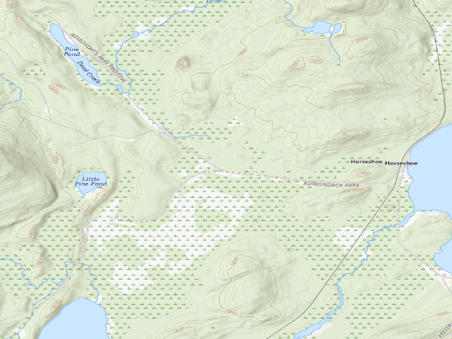 USGS topographic map of Horseshoe Lake Campsite 10 (Horseshoe Lake Wild Forest)