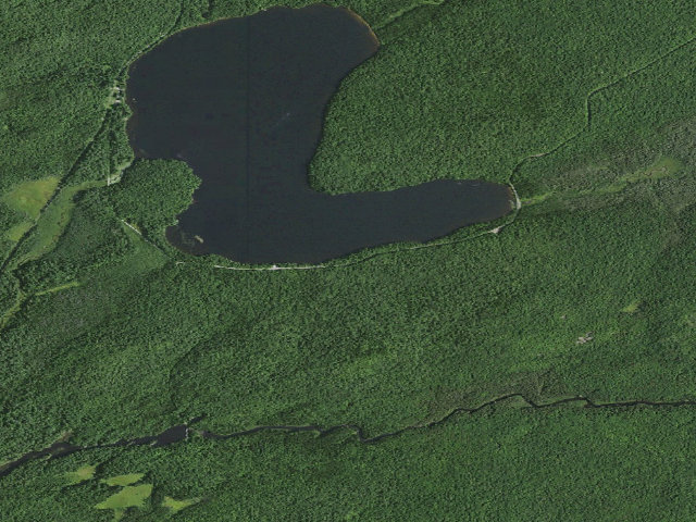 Aerial image of Horseshoe Lake Campsite 3 (Horseshoe Lake Wild Forest)