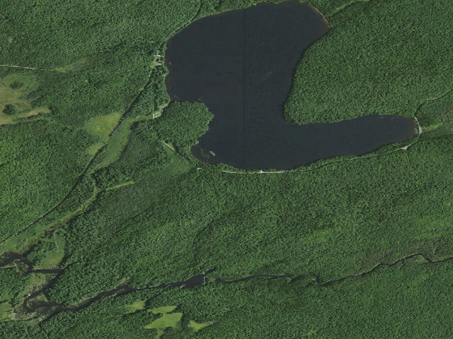 Aerial image of Horseshoe Lake Campsite 4 (Horseshoe Lake Wild Forest)