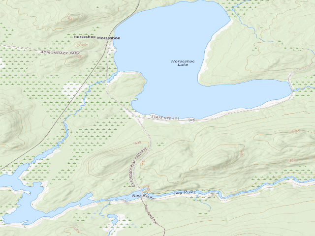 USGS topographic map of Horseshoe Lake Campsite 4 (Horseshoe Lake Wild Forest)