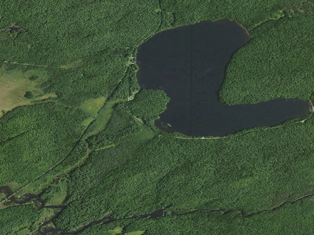 Aerial image of Horseshoe Lake Campsite 5 (Horseshoe Lake Wild Forest)