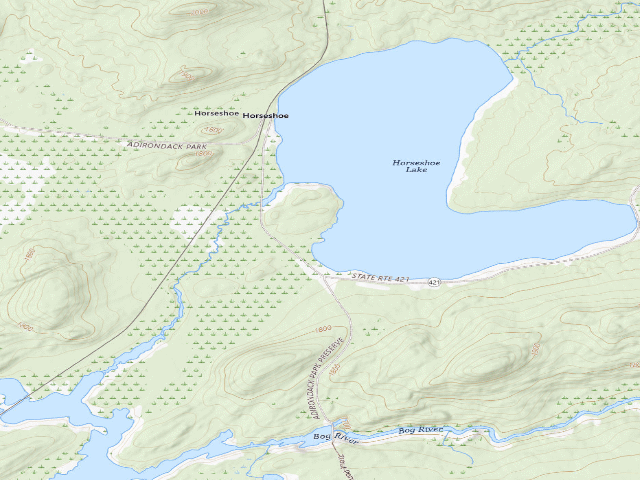 USGS topographic map of Horseshoe Lake Campsite 5 (Horseshoe Lake Wild Forest)