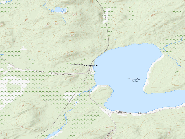USGS topographic map of Horseshoe Lake Campsite 7 (Horseshoe Lake Wild Forest)