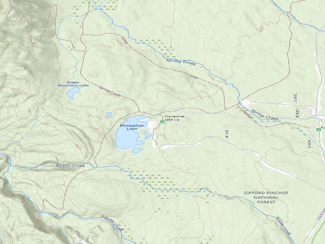 USGS topographic map of Horseshoe Lake Cg