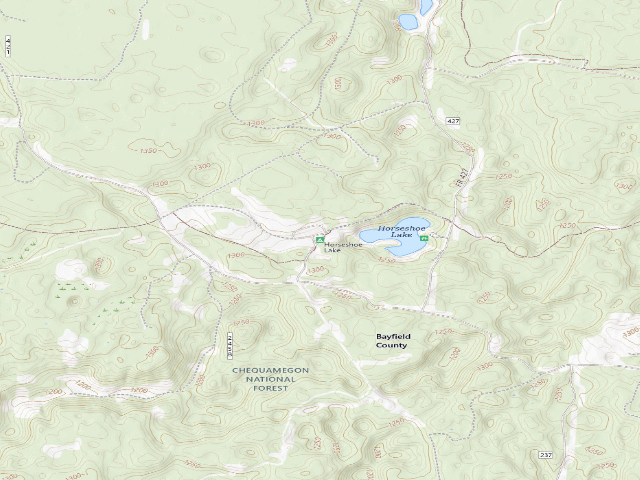 USGS topographic map of Horseshoe Lake