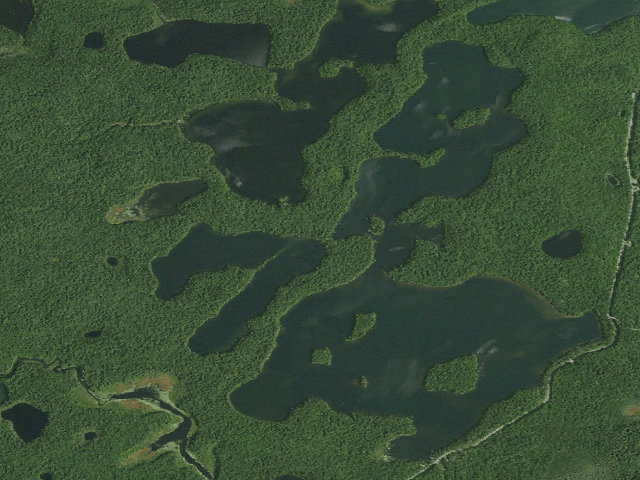 Aerial image of Horseshoe Pond Site 2 (Saranac Lakes Wild Forest)