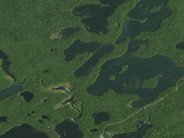 Aerial image of Horseshoe Pond Site 3 (Saranac Lakes Wild Forest)