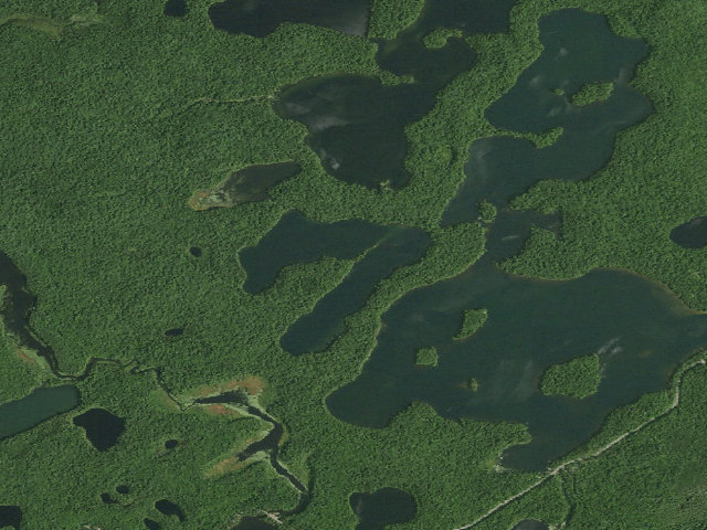 Aerial image of Horseshoe Pond Site 4 (Saranac Lakes Wild Forest)