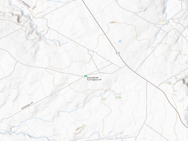 USGS topographic map of Horsethief Campground Tent Sites