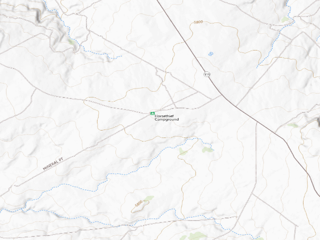 USGS topographic map of Horsethief Campground