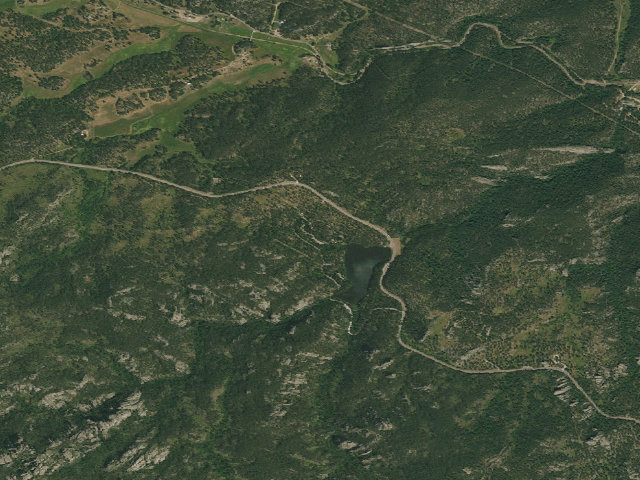 Aerial image of Horsethief Lake
