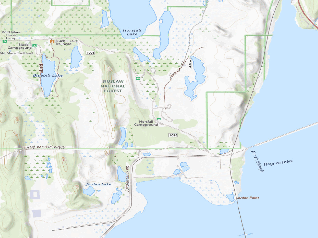 USGS topographic map of Horsfall Campground