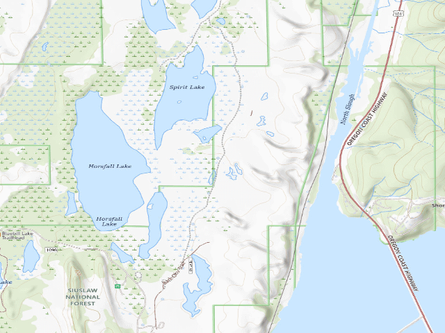 USGS topographic map of Horsfall Sand Camping site 103