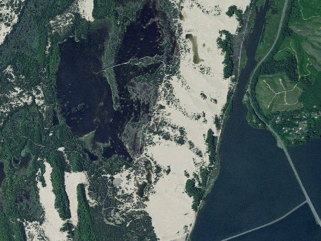 Aerial image of Horsfall Sand Camping site 105