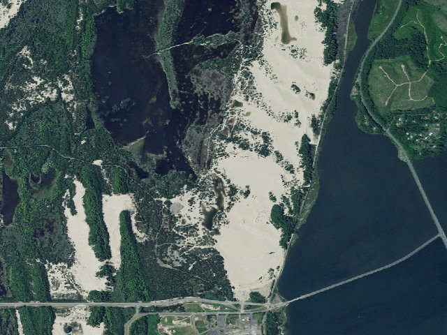 Aerial image of Horsfall Sand Camping site 107