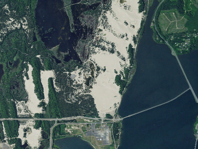 Aerial image of Horsfall Sand Camping site 109
