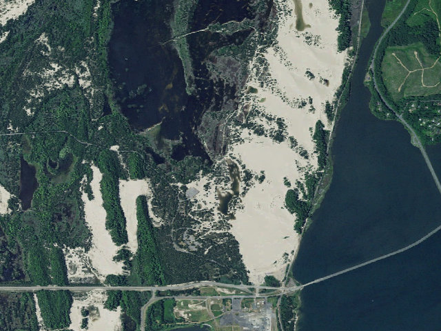Aerial image of Horsfall Sand Camping site 110