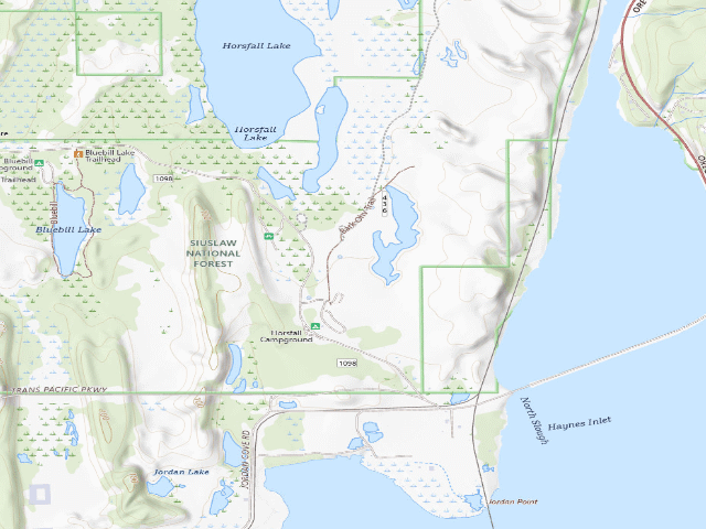 USGS topographic map of Horsfall Sand Camping site 123