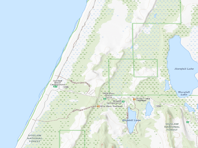 USGS topographic map of Horsfall Sand Camping site 130