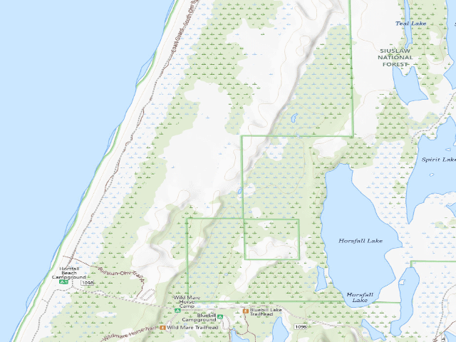 USGS topographic map of Horsfall Sand Camping site 135