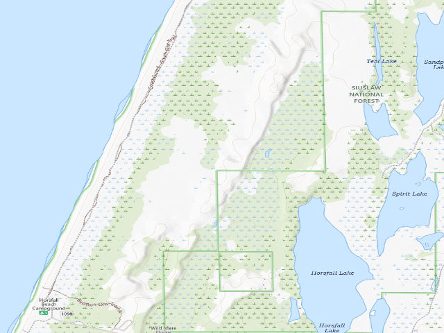 USGS topographic map of Horsfall Sand Camping site 137