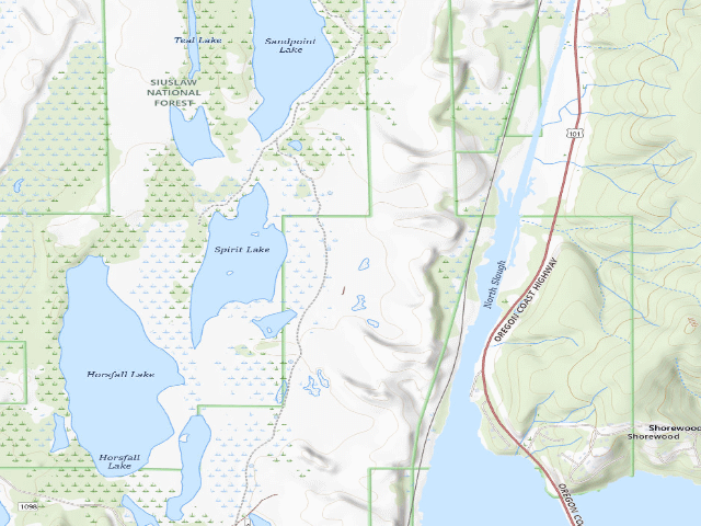 USGS topographic map of Horsfall Sand Camping site 99