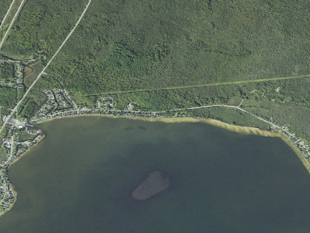 Aerial image of Houghton Lake State Forest Campground
