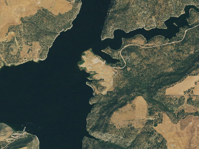 Aerial image of House Creek Campground