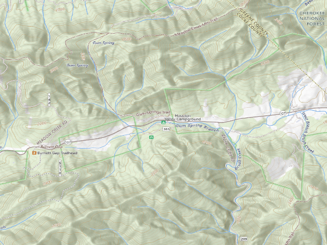 USGS topographic map of Houston Valley Campground