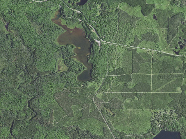 Aerial image of Hovey Lake Campground