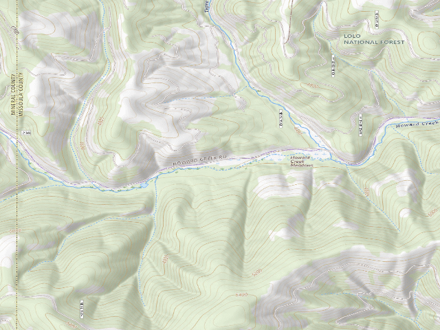 USGS topographic map of Howard Creek 238-4