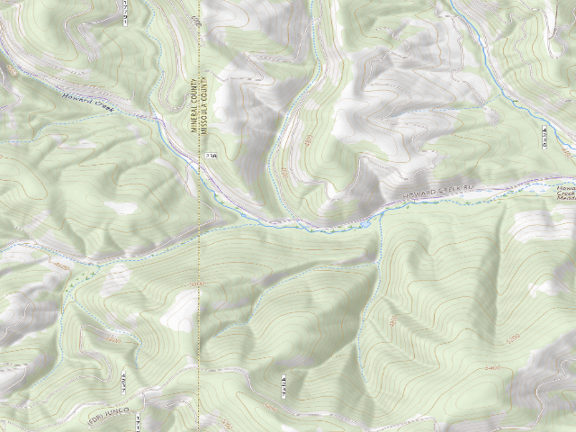 USGS topographic map of Howard Creek 238-6
