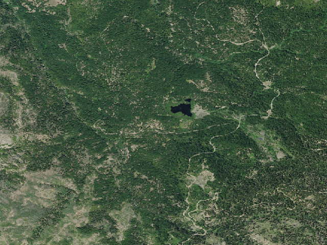 Aerial image of Howard Lake Campground