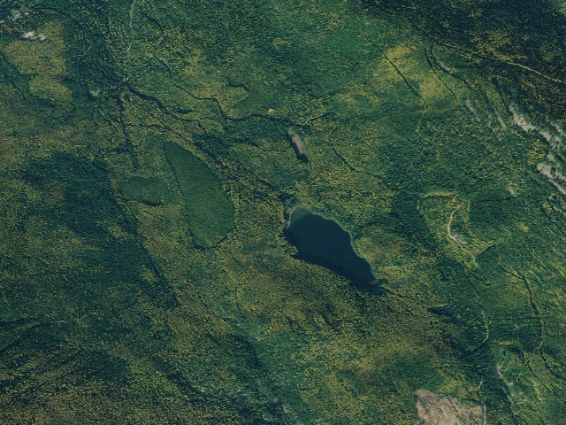 Aerial image of Howard Lake Campground
