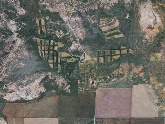 Aerial image of HQ Camp (Sandy Sanders WMA)