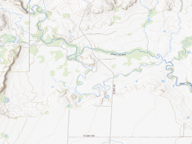 USGS topographic map of HQ Camp (Sandy Sanders WMA)