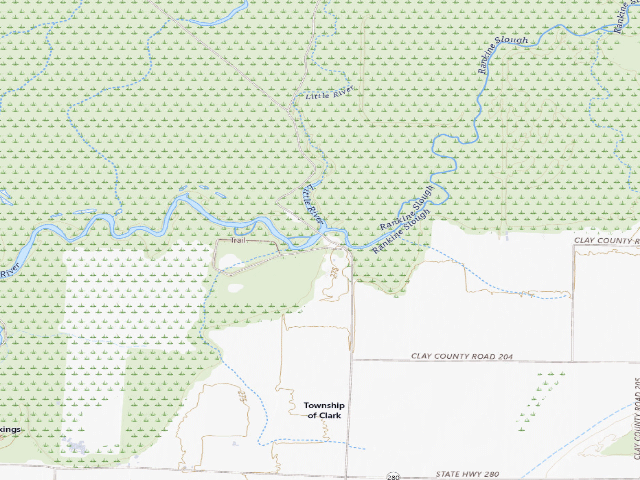 USGS topographic map of Hubble Bridge Access Camping Area