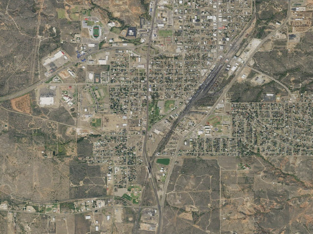 Aerial image of Huber City Park RV Park