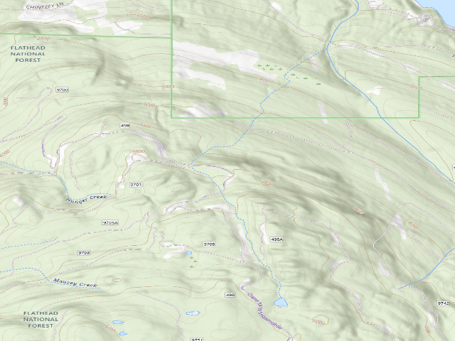 USGS topographic map of Huckleberry 3