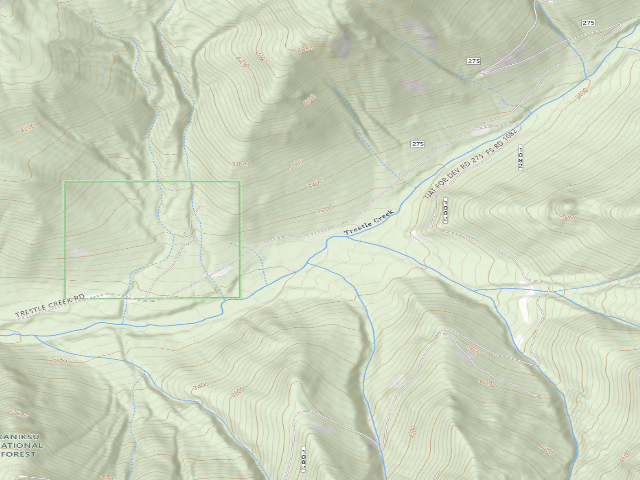 USGS topographic map of Huckleberry Campground