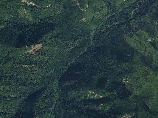 Aerial image of Huckleberry Creek Dispersed Camping