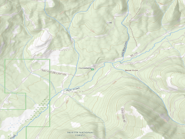 USGS topographic map of Huckleberry