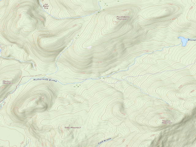 USGS topographic map of Huckleberry Mt Campsite 14 (Lake George Wild Forest)
