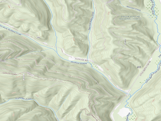 USGS topographic map of Hudlow 1B