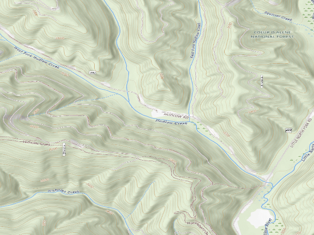 USGS topographic map of Hudlow 1D