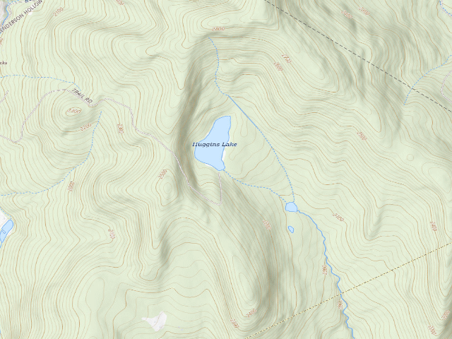 USGS topographic map of Huggins Lake Road Primitive Campsite [DEC #16729] (Delaware Wild Forest)