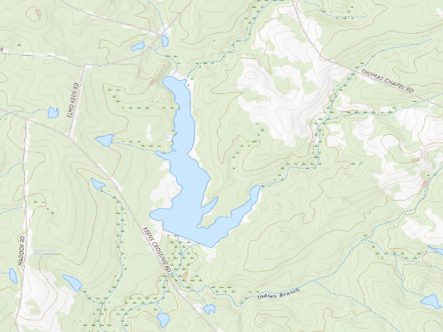 USGS topographic map of Hugh Gillis PFA Primitive Campground #1