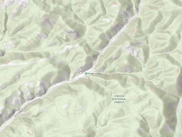 USGS topographic map of Hughes Mill Campground