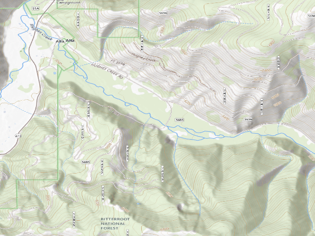 USGS topographic map of Hughesck 3D