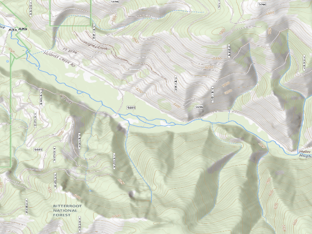 USGS topographic map of Hughesck2D